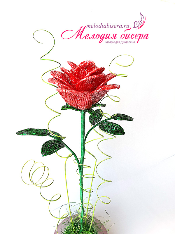 Розы из бисера: схема плетения с пошаговым фото для начинающих